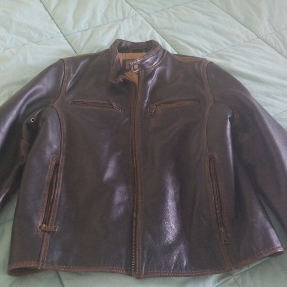 johnston murphy leather jacket